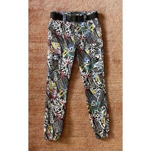 V.I.P. Graffiti Print Women’s Stretch Cargo Joggers Pants Size 5/6
